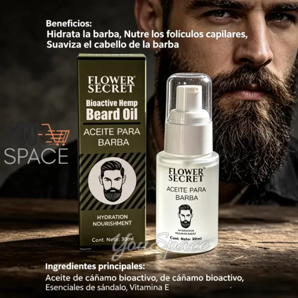 ACEITE PARA BARBA (4) ACEITE PARA BARBA 30 ML- FLOWER SECRET