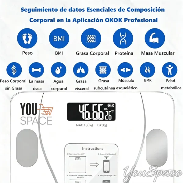 BALANZA DIGITAL (4) BALANZA PESA DIGITAL BLUETOOH INTELIGENTE- APP SMART