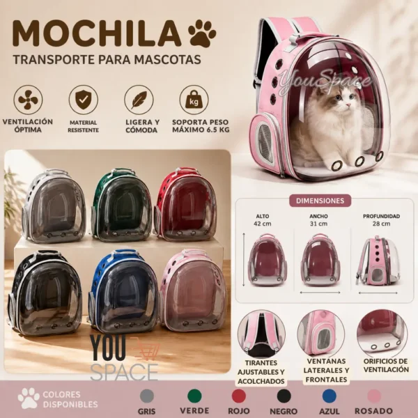 MOCHILA PARA MASCOTAS (5) MOCHILA PORTA MASCOTAS