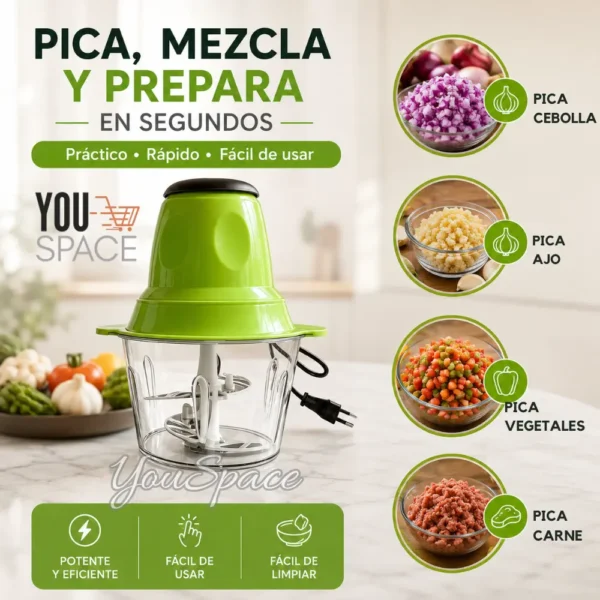 PICADOR DE VERDURAS Y CARNE (5) PICADOR MOLEDOR ELECTRICO CARNES Y VERDURAS(PICATODO)