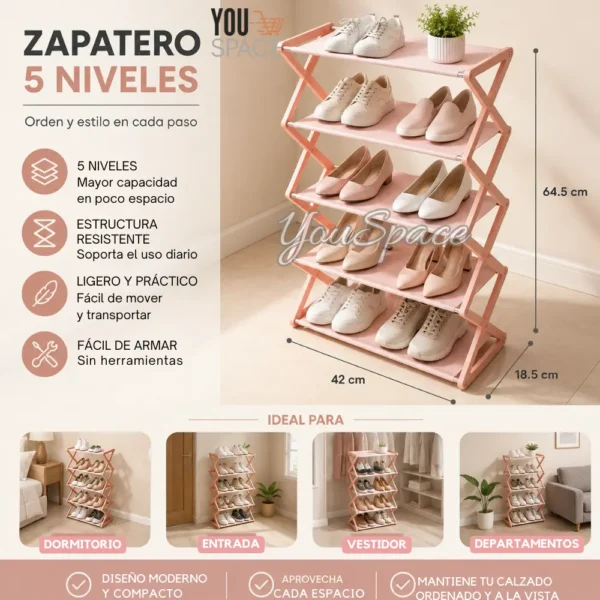 ZAPATERA PLEGABLE 5 NIVELES (2) ZAPATERA PLEGABLES 5 NIVELES 10 A 15 PARES