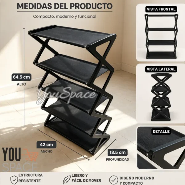 ZAPATERA PLEGABLE 5 NIVELES (5) ZAPATERA PLEGABLES 5 NIVELES 10 A 15 PARES