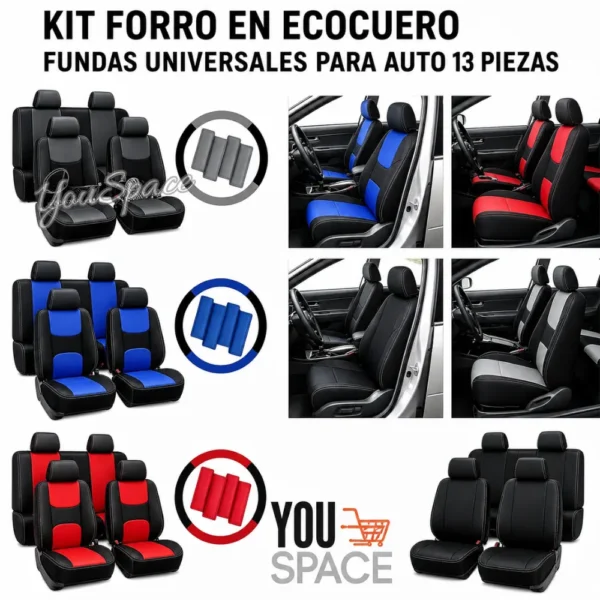 FORRO ECOCUERO (5) FORRO ECO-CUERO UNIVERSAL PARA AUTO
