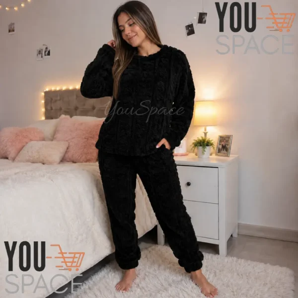 15 PIJAMA CON CHIPORRO DE MUJER POLAR INVIERNO
