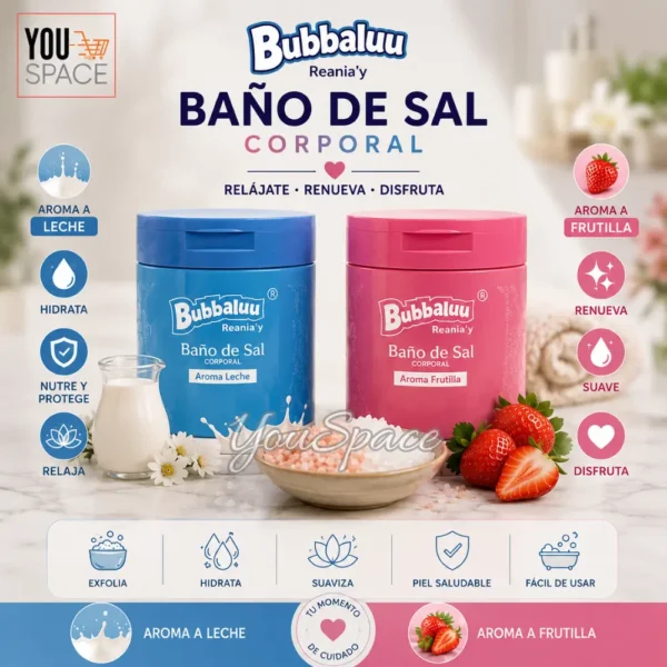 BAÑO DE SAL FACIAL (1) BUBBALUU EXFOLIANTE CORPORAL BAÑO DE SAL 500ML