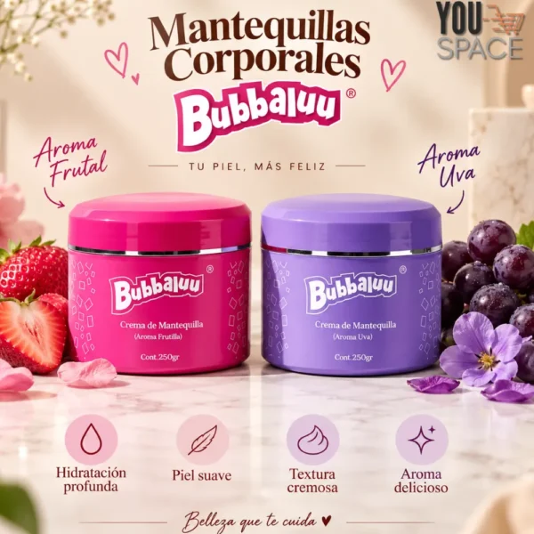 MANTEQUILLA BUBBALUU (2) CREMA MANTEQUILLA CORPORAL BUBBALUU 250GR