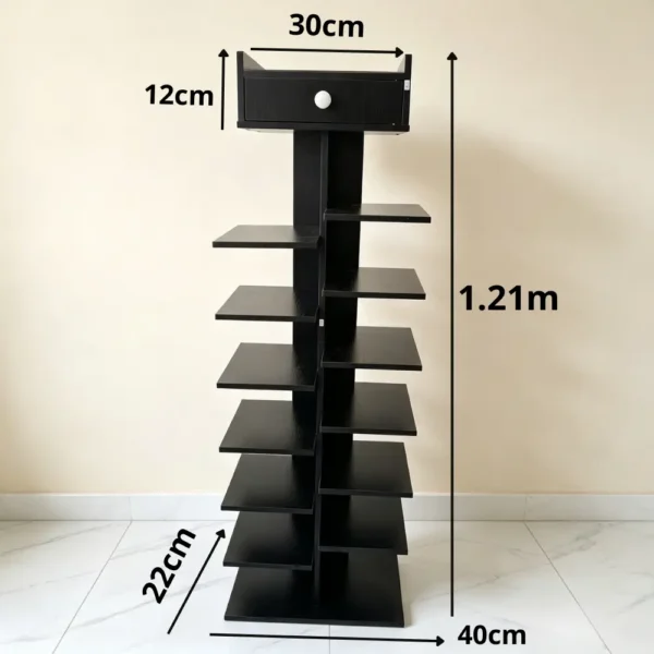 ZAPATERA MELAMINA ZAPATERA ARMABLE DE 7 NIVELES CON CAJON(MELAMINA)
