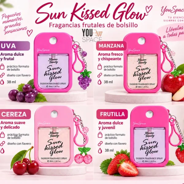 PERFUMES PORTATIL LLAVERO CON SHIMMER MININA BEAUTY 38ML (2) PERFUMES PORTATIL LLAVERO CON SHIMMER MININA BEAUTY 38ML