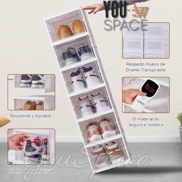 ZAPATERA ACRILICA PLEGABLE DE 6 NIVELES (4)