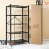 1 - 2026-06-16T121551.312 ESTANTE METALICO PLEGABLE DE 5 NIVELES CON RUEDAS 120KG