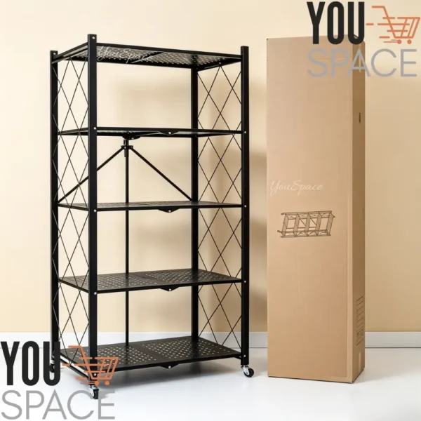 1 - 2026-06-16T121551.312 ESTANTE METALICO PLEGABLE DE 5 NIVELES CON RUEDAS 120KG