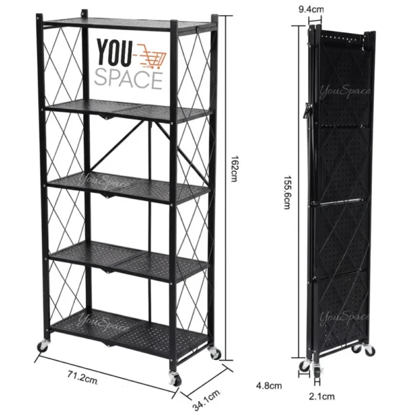 3 - 2026-06-16T121607.965 ESTANTE METALICO PLEGABLE DE 5 NIVELES CON RUEDAS 120KG