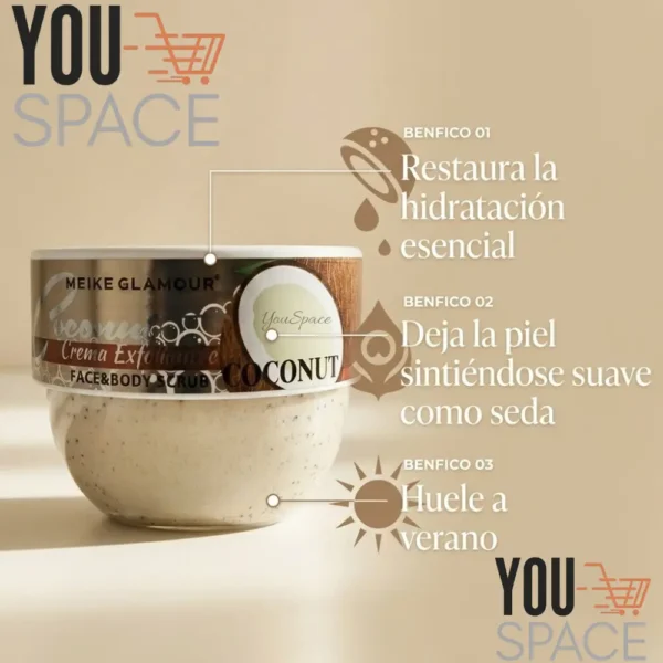 3 - 2026-06-26T164917.384 EXFOLIANTE COPORAL Y FACIAL DE COCO MEIKE GLAMOUR 250ML