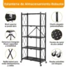 5 - 2026-06-16T121620.598 ESTANTE METALICO PLEGABLE DE 5 NIVELES CON RUEDAS 120KG