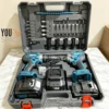 KIT TALADRO + LLAVE DE IMPACTO TASBEL (2) KIT TALADRO PERCUTOR Y LLAVE DE IMPACTO-MARCA TASBEL