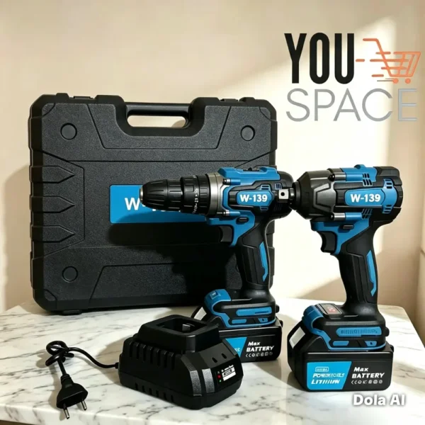 KIT TALADRO + LLAVE DE IMPACTO w-139 (2) KIT TALADRO PERCUTOR Y LLAVE DE IMPACTO- W- 139