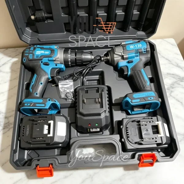 KIT TALADRO + LLAVE DE IMPACTO w-139 (5) KIT TALADRO PERCUTOR Y LLAVE DE IMPACTO- W- 139