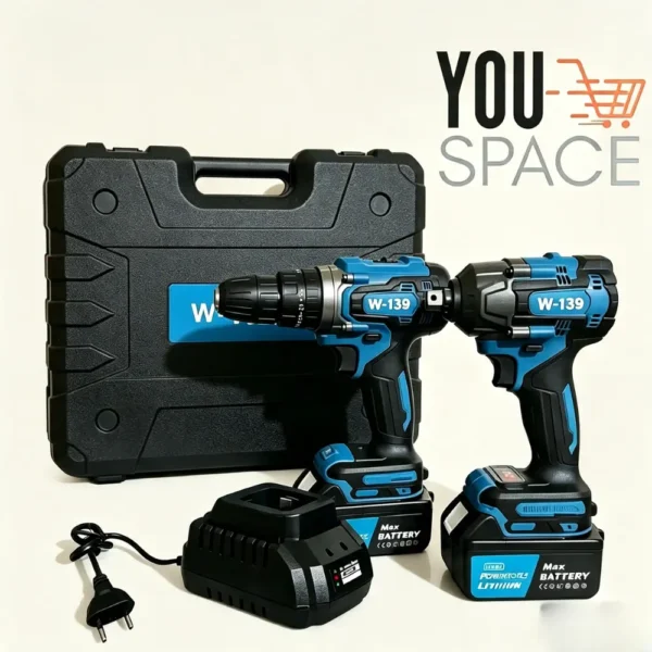 KIT TALADRO + LLAVE DE IMPACTO w-139 (7) KIT TALADRO PERCUTOR Y LLAVE DE IMPACTO- W- 139