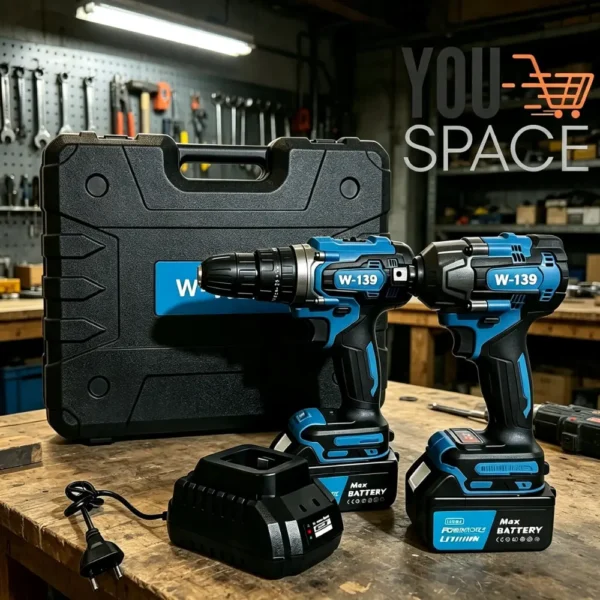 KIT TALADRO + LLAVE DE IMPACTO w-139 (8) KIT TALADRO PERCUTOR Y LLAVE DE IMPACTO- W- 139