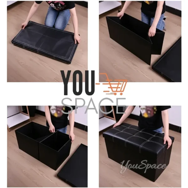 PUFF BAUL ORGANZADOR- PLEGABLE (10) PUFF BAUL ORGANIZADOR PLEGABLE- ECOCUERO