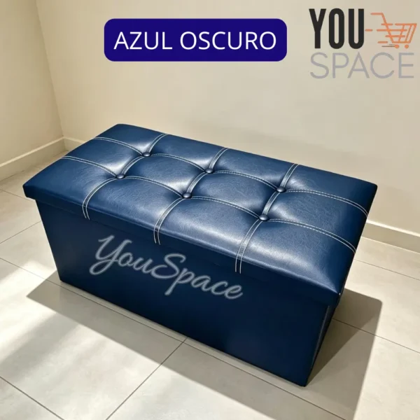 PUFF BAUL ORGANZADOR- PLEGABLE (4) PUFF BAUL ORGANIZADOR PLEGABLE- ECOCUERO