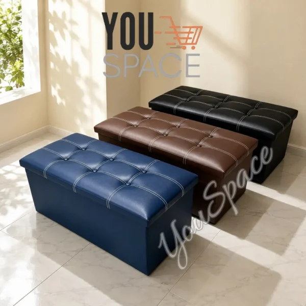 PUFF BAUL ORGANZADOR- PLEGABLE (6) PUFF BAUL ORGANIZADOR PLEGABLE- ECOCUERO