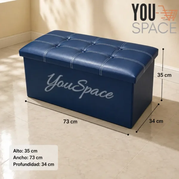 PUFF BAUL ORGANZADOR- PLEGABLE (7) PUFF BAUL ORGANIZADOR PLEGABLE- ECOCUERO