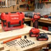TALADRO TASBEL ROJO (5) TALADRO DESTORNILLADOR-PERCUTOR INALAMBRICO CON MANDRIL METALICO- MOTOR BRUSHLESS- TASBEL