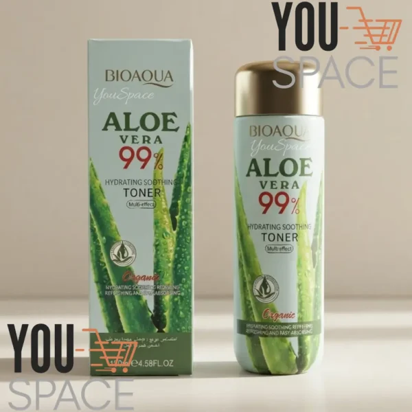 TONICO FACIAL DE ALOE VERA 99% HIDRATANTE Y CALMANTE  BIOAQUIA 130ML