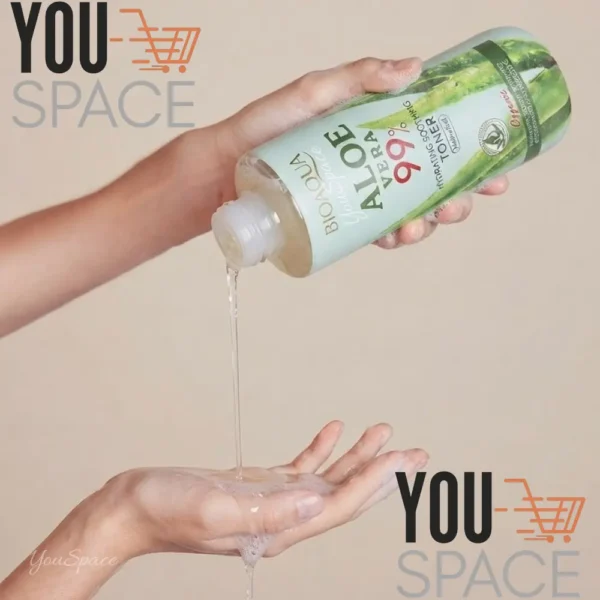 TONICO FACIAL DE ALOE VERA 99% HIDRATANTE Y CALMANTE  BIOAQUIA 130ML
