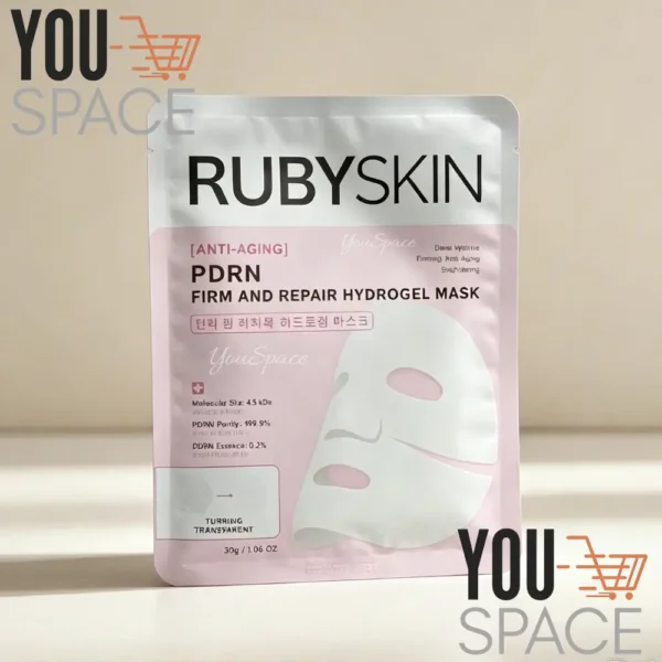 MASCARILLA COREANA DE HIDROGEL REAFIRMANTE Y REPARADORA CON PDRN RUBYSKIN 5PCS 30G