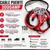 CABLE AUXILIAR PARA AUTO (6) CABLE AUXILIAR PUENTE PARA AUTO 3000AMP
