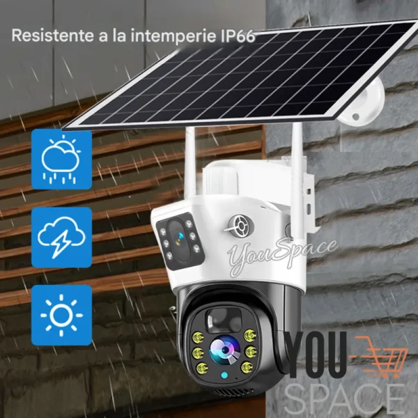 CAMARA SOLAR DOBLE LENTE 2 (2) CAMARA CON PANEL SOLAR DOBLE LENTE -2.4GHZ Y 4G