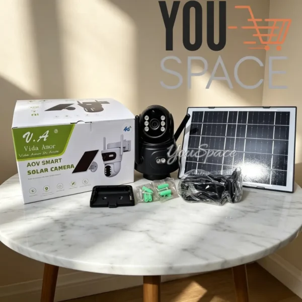 CAMARA CON PANEL SOLAR  DOBLE LENTE 4G- (CHIP)