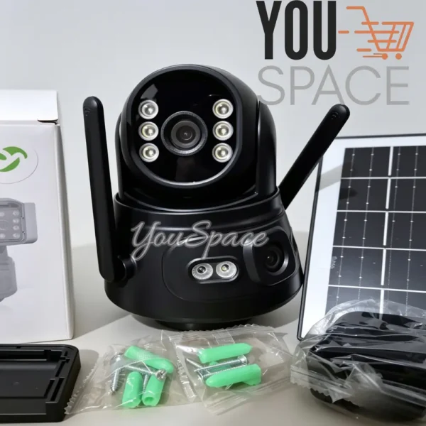 CAMARA CON PANEL SOLAR  DOBLE LENTE 4G- (CHIP)