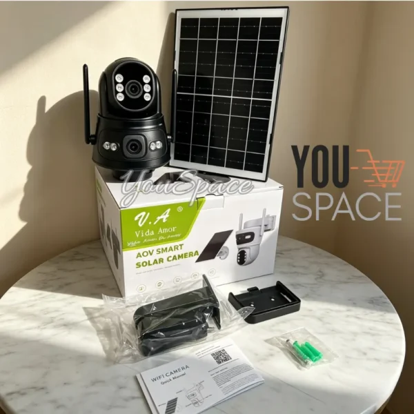 CAMARA SOLAR DOBLE LENTE 4G (3) CAMARA CON PANEL SOLAR DOBLE LENTE 4G- (CHIP)