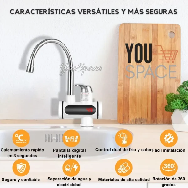 GRIFO ELECTRICO FLEXIBLE (4) GRIFO ELECTRICO DE LAVAPLATOS FLEXIBLE - AGUA CALIENTE