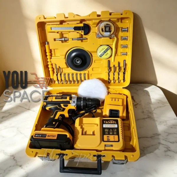 KIT TALADRO PULIDOR (1) KIT TALADRO PULIDOR INALAMBRICO + ACCESORIOS - TASBEL
