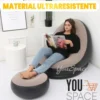SOFA INFLABLE CON POSA PIE (10) SILLON PUFF INFLABLE CON POSA PIES