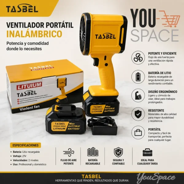 SOPLADOR TURBO JET (8) SOPLADOR TURBO JET INALAMBRICO- TASBEL