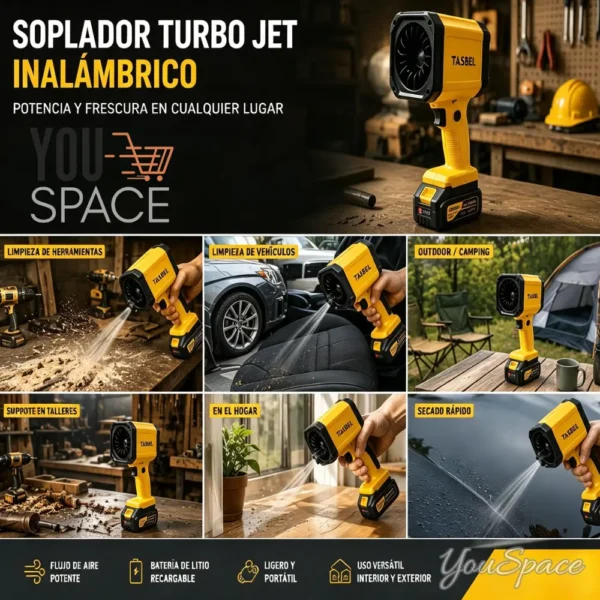 SOPLADOR TURBO JET (9) SOPLADOR TURBO JET INALAMBRICO- TASBEL