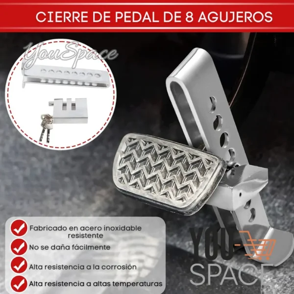 TRANCA PEDAL (4) TRANCA PEDAL ANTIRROBO PARA AUTO