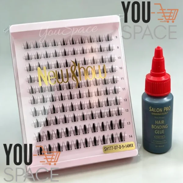 1 - 2026-08-13T150849.778 KIT SET DE EXTENSIONES DE PESTAÑAS ESTILO ANIME 9-14mm Y PEGA SALON PRO 30ML