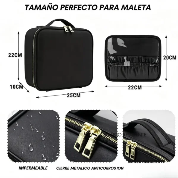 BOLSO COSMETIQUERO (6) BOLSO COSMETIQUEROCON ESPEJO LED USB
