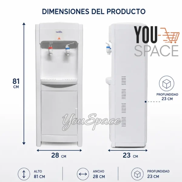 DISPENSADOR DE AGUA FRIA Y CALIENTE (6) DISPENSADOR DE AGUA CALIENTE Y FRIA