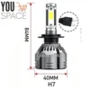 KIT 2 AMPOLLETA TURBO LED C6 H7 (6) KIT 2 AMPOLLETAS TURBO LED C6-H7