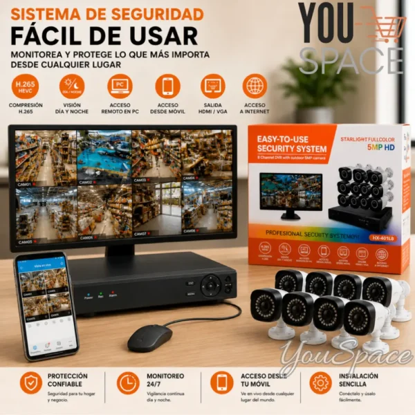 KIT VIDEOVIGILANCIA 8 CAMARAS CON DVR (5) KIT VIDEOVIGILANCIA 8 CÁMARAS CON DVR