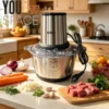 PROCESADOR DE ALIMENTOS CON ENVASE DE ACERO INOXIDABLE 2L (6) PROCESADOR DE ALIMENTOS CON ENVASE DE ACERO INOXIDABLE 2L-250W