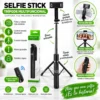 BASTON SELFIE EXTENSIBLE CON TRIPODE INTEGRADO (1) BASTON SELFIE EXTENSIBLE CON TRIPODE INTEGRADO CON BLUETOOH