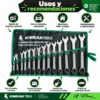 JUEGO DE LLAVES COMBINADAS 14 PIEZAS